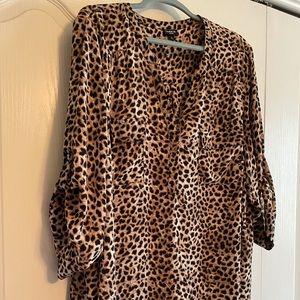 Torrid Harper Cheetah Print Blouse